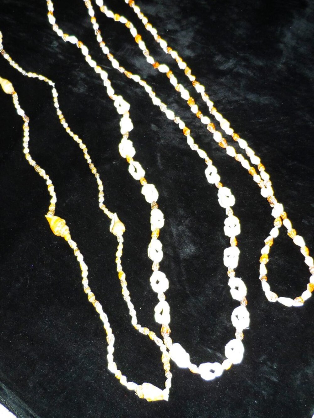 Natural SHELL NECKLACE CREAM BROWN JEWELRY 17" LONG bundle -3pcs., - Picture 9 of 9
